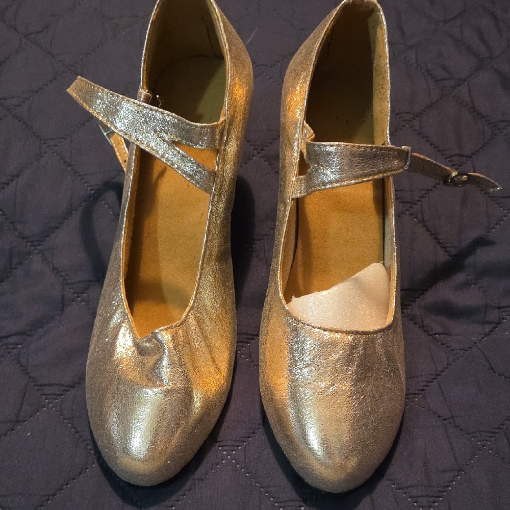 Light In The Box Gold Women's Ballroom Dance Heels